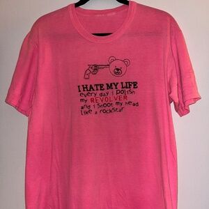 Medium/Large Embroidered Pink T shirt